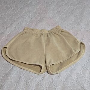 3/$10 Tan Athletic Shorts with Relaxed Fit and Curved Hem